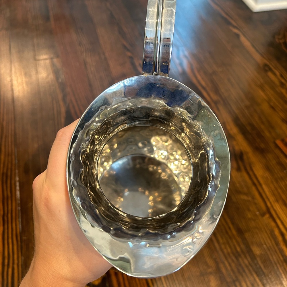 Mary Jurek Design SS Hammered Metal water pitcher - Picture 2 of 5